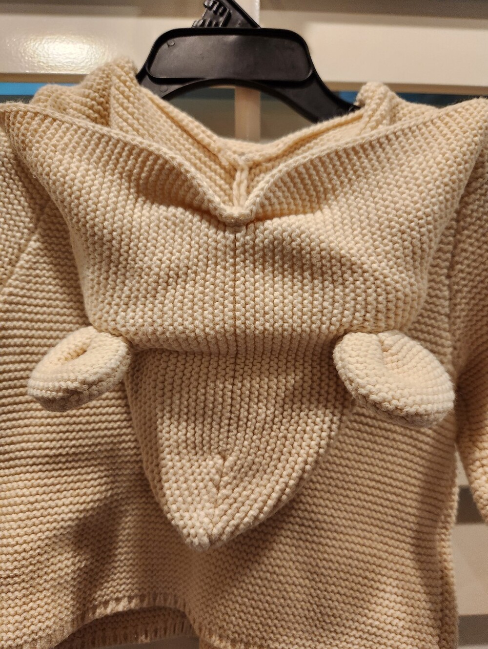 Baby Gap Cream Knit Hooded Baby Sweater, Size 3-6M - Picture 5 of 5